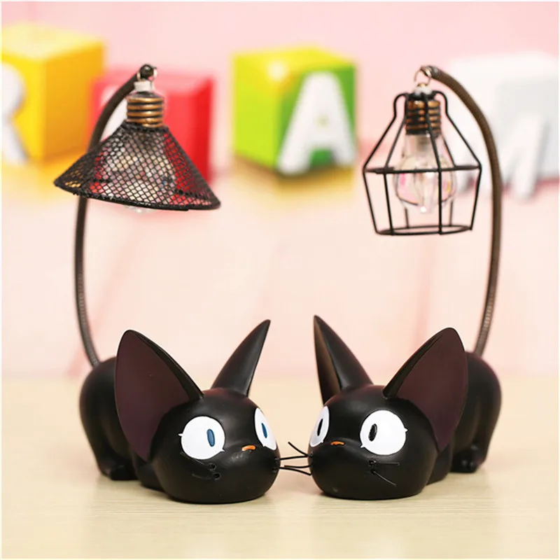 

Jiji Cat Night Light No Face Man Figures Toy LED Night Light Toy Creative Home Resin Crafts Toy Decoration Kid Birthday Gifts