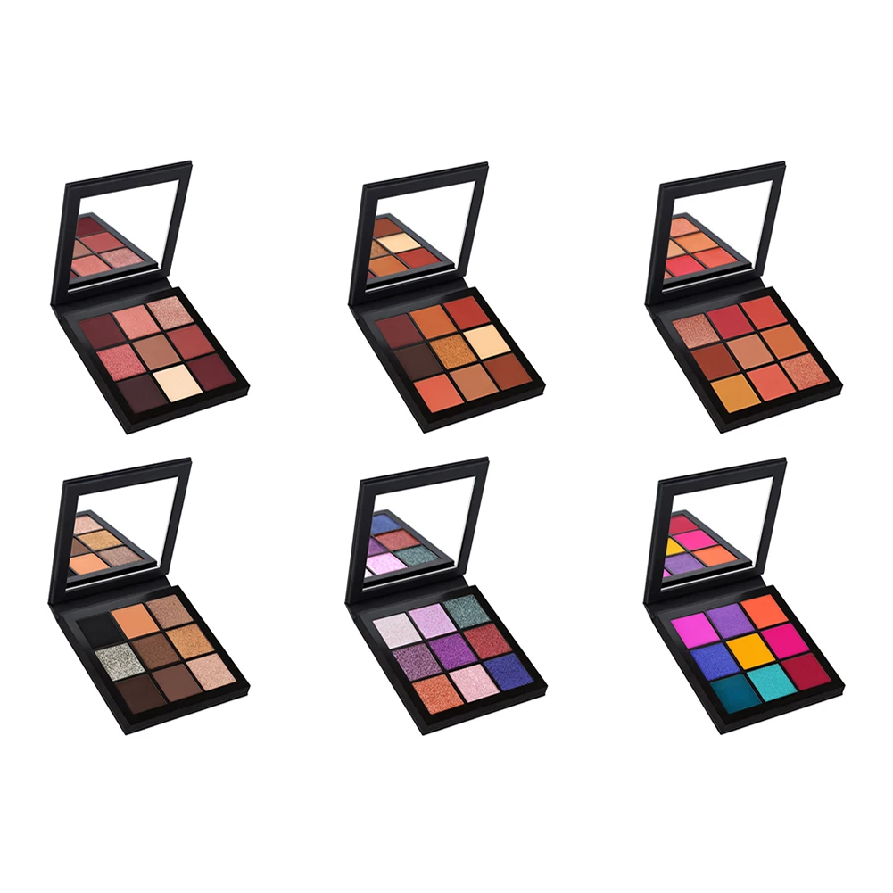 9 цветов Палитра теней для век Красота Макияж мерцающие матовые тени блюдо| |