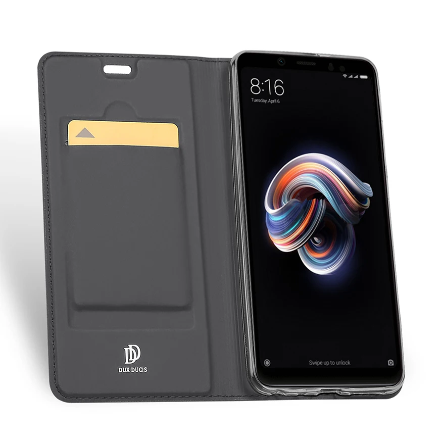 Чехол на Xiaomi Redmi Note 5 DUX DUCIS кожа флип чехол для Xiomi Note5 Pro 5.99” Бумажник чехлы телефон