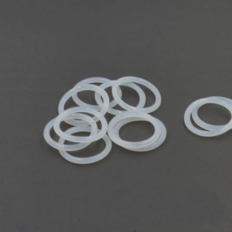 

3pcs Silicone O-ring white Wire diameter 5mm VMQ seal OD 110mm-155mm High temperature resistance Food contact level rubber