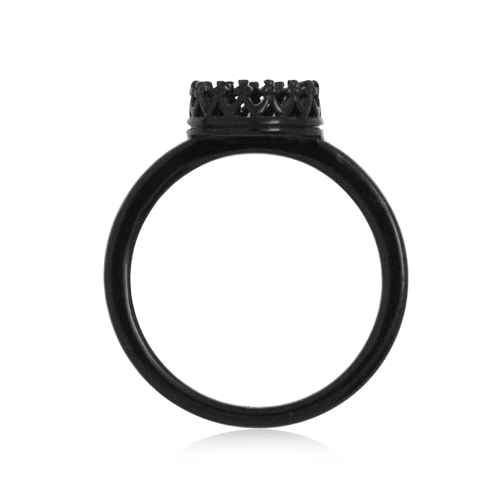 

5pcs Black Crown Blank Ring Settings Brass Finger Rings Blank Tray size:18mm Crown Ring base setting Accessories
