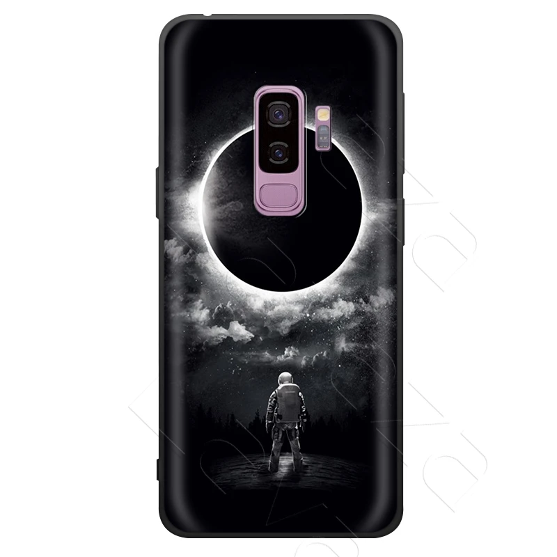 Lavaza Black White Moon Stars Space Astronaut Case for Samsung Galaxy Note 10 Plus A10 A30 A40 A50 A70 A20 A20S A10S A30S A50S |