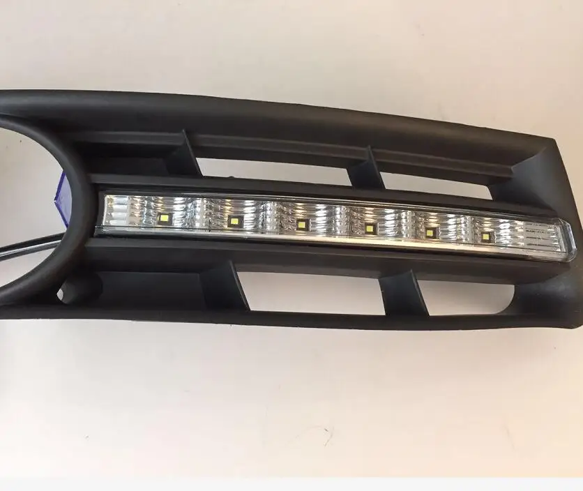 EOsuns светодиодный дневный ходовой светильник DRL для volkswagen VW Passat B6 3C 2006-11, беспроводной переключатель, тусклый контроль, без хромированной версии