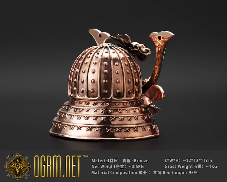 OGRM crafts японский классический самурайский шлем Бронзовый курильница стиль курильница