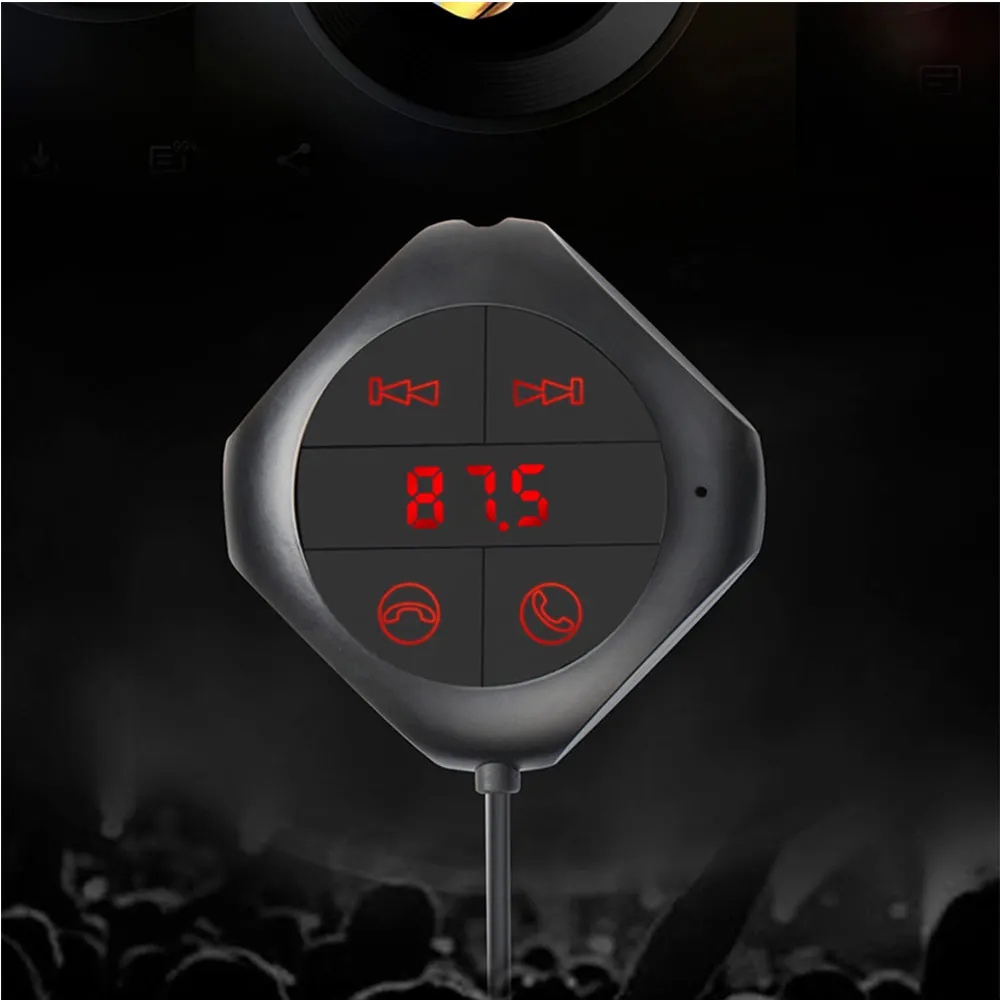 Автомобильный беспроводной FM трансмиттер Bluetooth гарнитура голосовая навигация