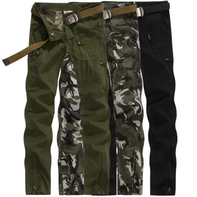 Army Field Tactical Military Men' Pants Straight Camouflage Overalls Comfortable Cotton Trousers No Belt | Мужская одежда