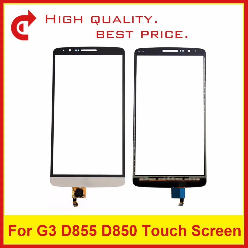 

10Pcs/Lot High Quality 5.5" For LG G3 D850 D855 D858 Glass Lens Touch Screen Digitizer Sensor Outer Panel Black Tracking Code