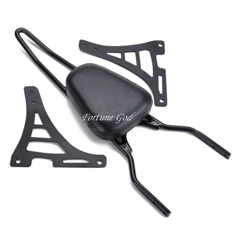 Черная накладка на заднюю спинку подушка Sissy Bar подходит для Harley Davidson XL883C XL883R XL1200R