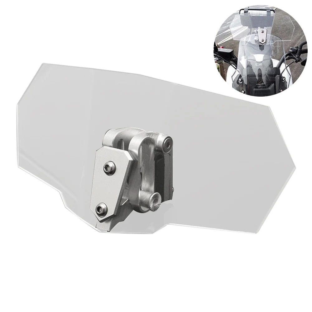 

Hot Universal Motorcycle Adjustable Clip-On Windshield Extension Spoiler Windscreen Accessories BX