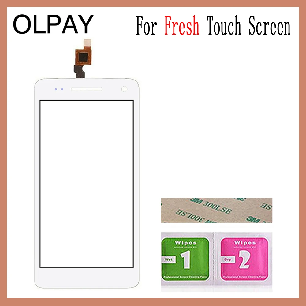 

5.0 inch For Explay Fresh Touch Screen Digitizer Panel Front Outer Front Glass Lens Sensor Free Adhesive+Wipes