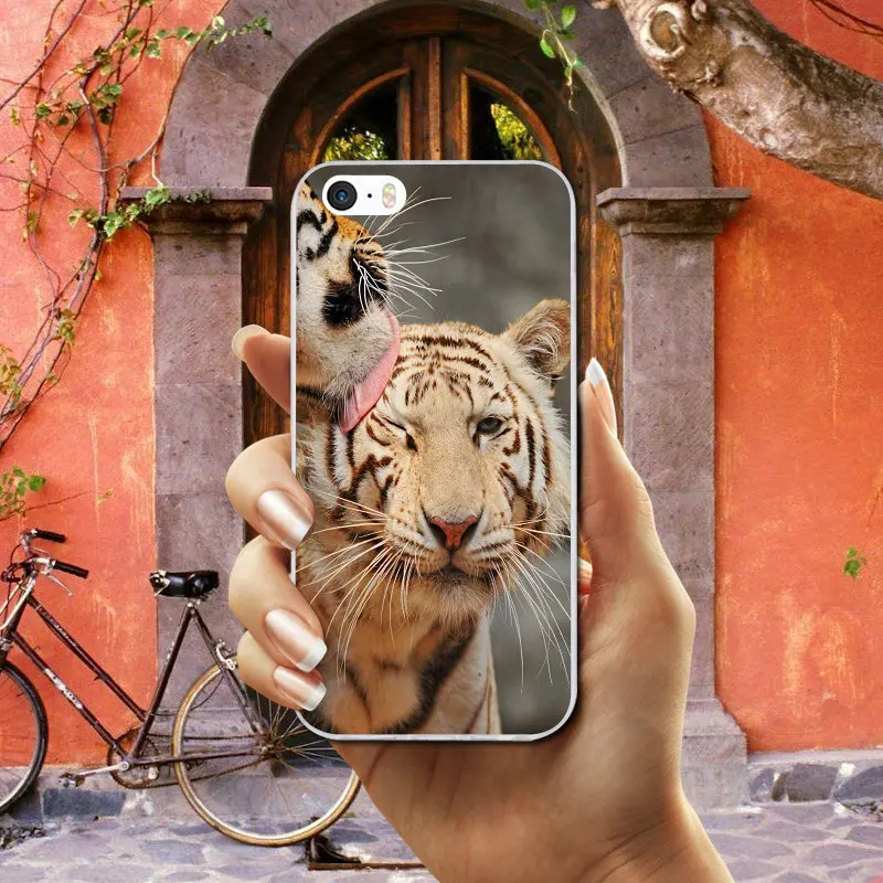 Мягкие ТПУ чехлы для мобильных телефонов iPhone 8 7 6 6S Plus X XR XS Max 10 5 5S SE 5C 4 4S Coque сумки с животным бенгальским