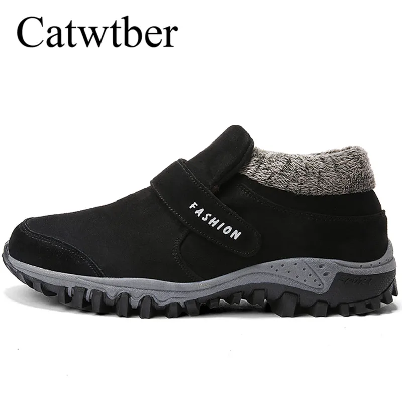 Catwtber замши Мужские Ботинки Зимняя мужская обувь ботильоны Для мужчин зимние