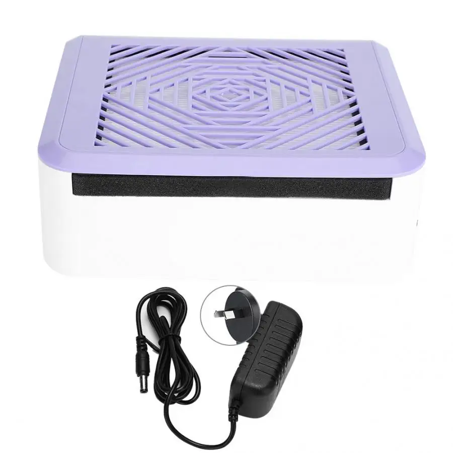 purple AU PLUG Искусство ногтей пылесборник ноготь фильтр всасывания пыли экстрактор вентилятор пылесос аксессуары для ногтей - Цвет: purple AU PLUG