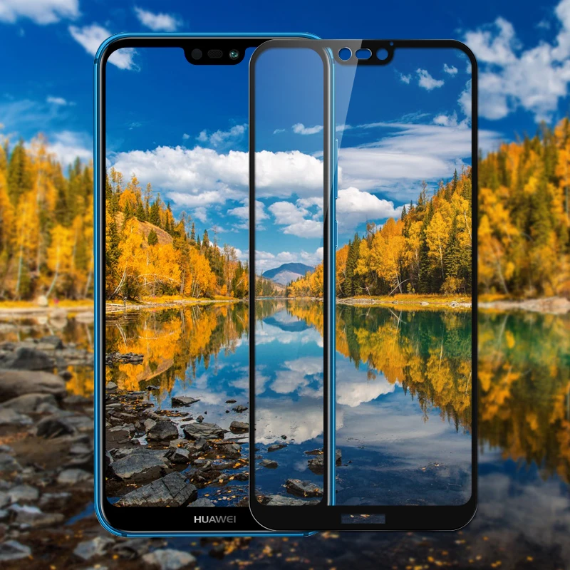 2.5D Защитное стекло для Huawei P20 Lite Pro Полное покрытие Защитная пленка экрана P 20