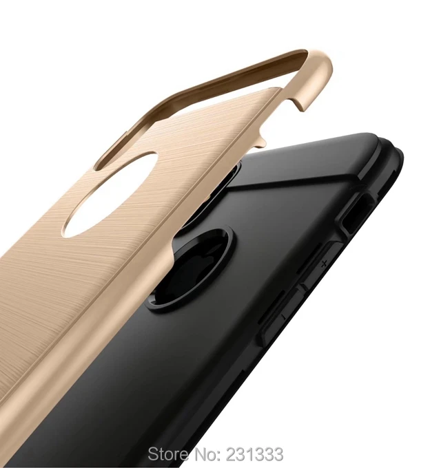 Чехол для Iphone X IphoneX Traveller Brush Hybrid Armor TPU PC жесткий чехол с подставкой и отделением ID