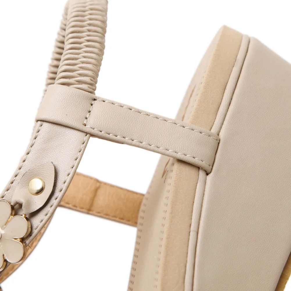 Женские босоножки на среднем каблуке Летние танкетке с открытым носком Модные