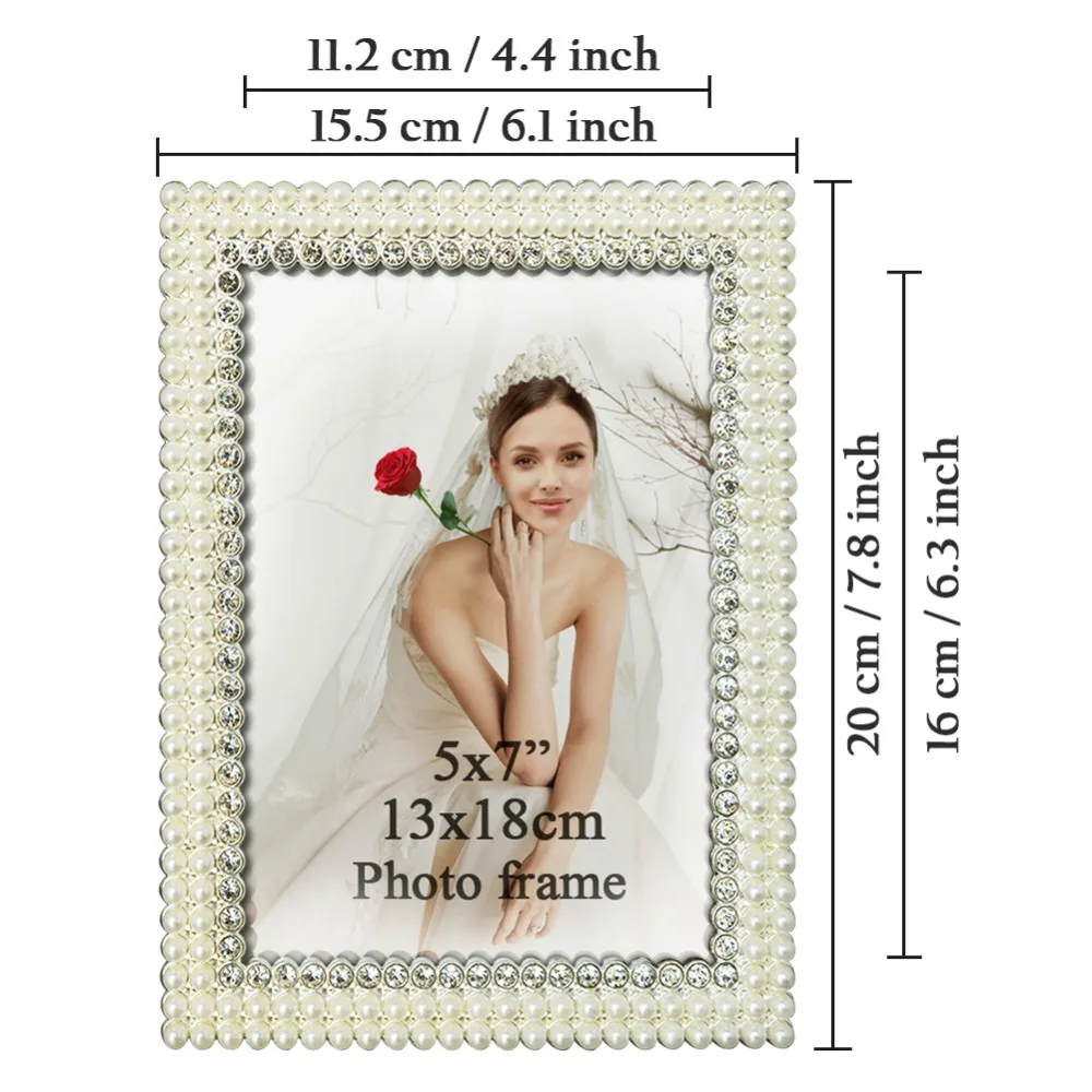 Giftgarden 5x7 классические Фоторамки из серебряного сплава винтажная рама для картины