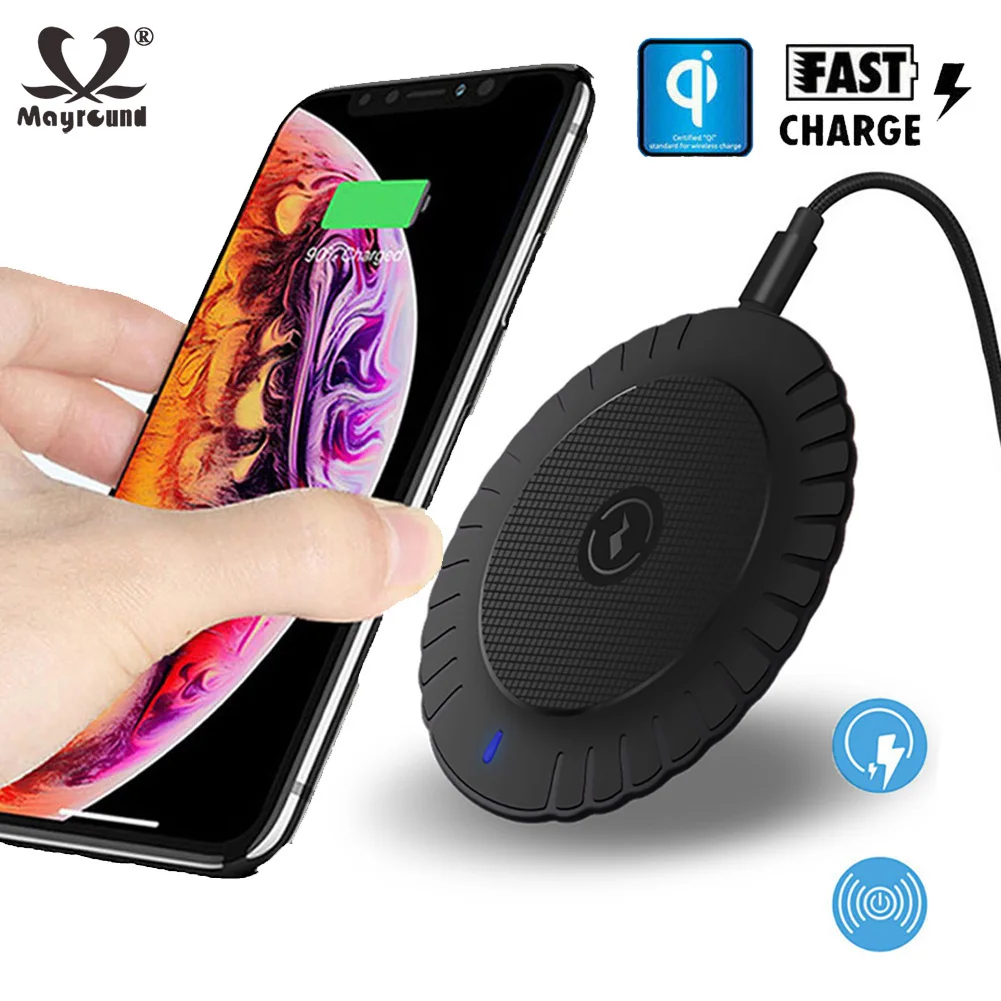 Mayround 5 Вт быстро Беспроводной Зарядное устройство для iPhone X 8 плюс беспроводной