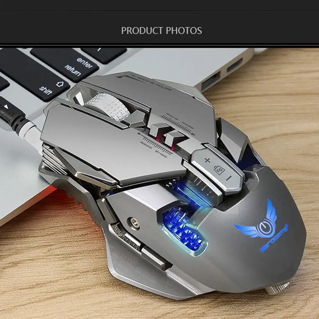 MOTOSPEED V50 Киберспорт игровая проводная мышь 4-х скоростной Точек на дюйм 1x переключения RGB мыши с подсветкой 60IPS 20g для настольного компьютера 6400 кадров/сек