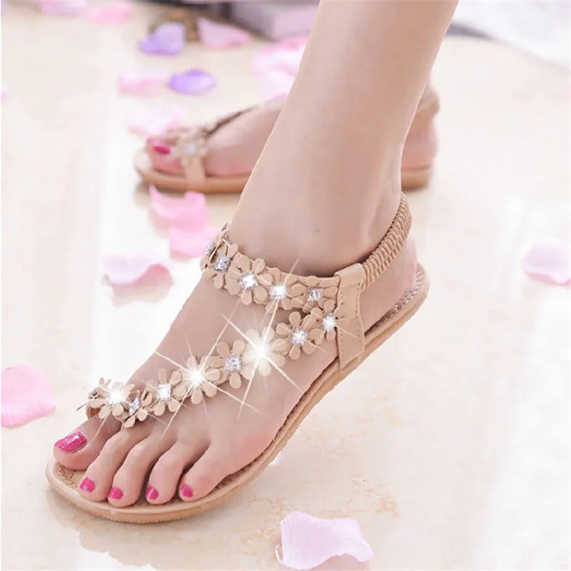 Красивый комплект из эластичных сандалий с открытым носком женские сандалии в