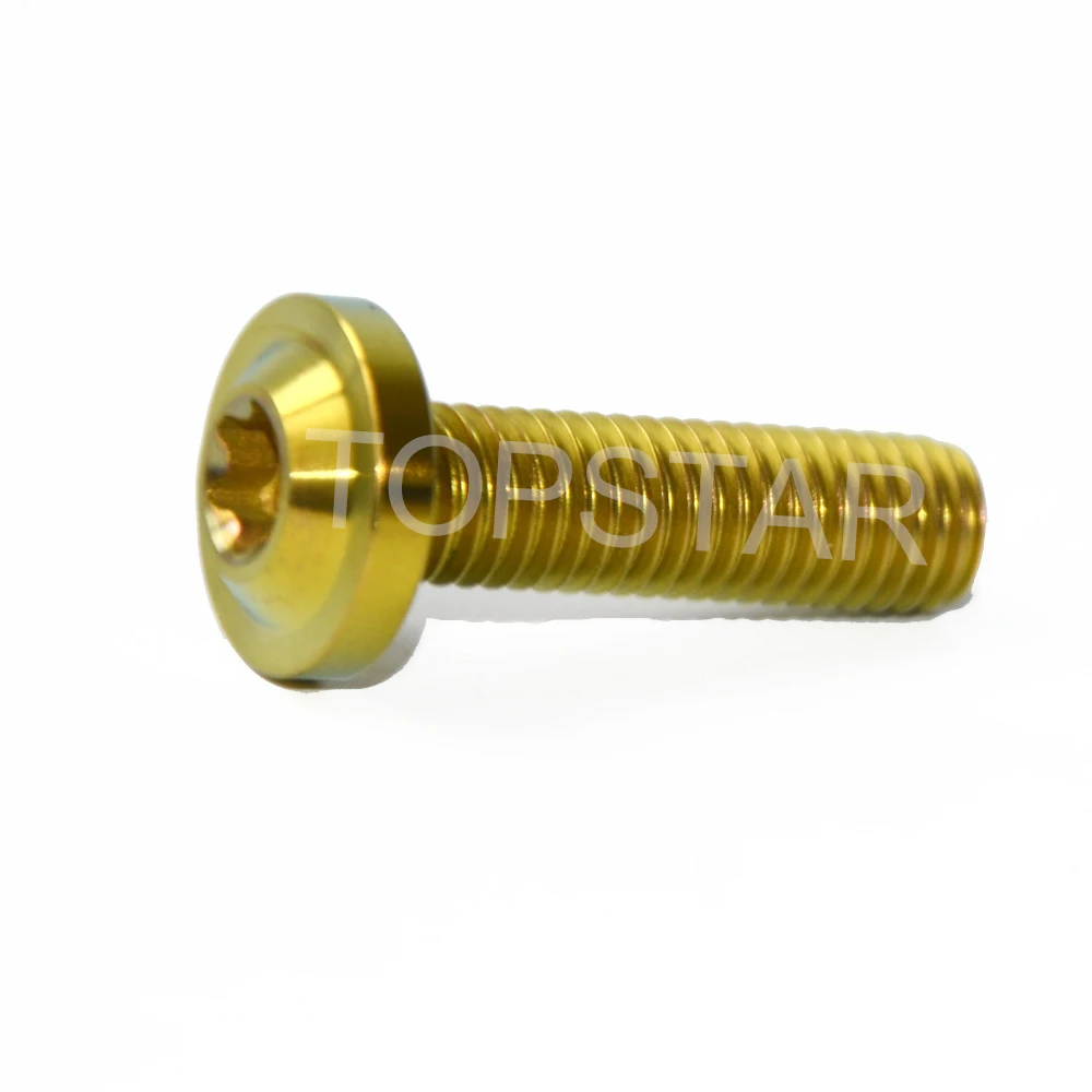 Light Gold M8 x 40 титановые болты Ti Болт болты с головкой Ti крепежные болты для мотоцикла титановые болты шаг 1,25 4 шт - Цвет: Light Gold