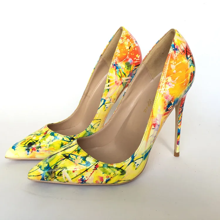 Туфли-лодочки из лакированной кожи на высоком каблуке-шпильке | Обувь