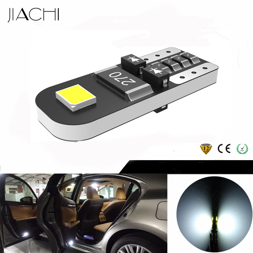 JIACHI 100 шт./лот Оптовая Продажа T10 194 168 W5W CANBUS без ошибок светодиодные лампы для Авто