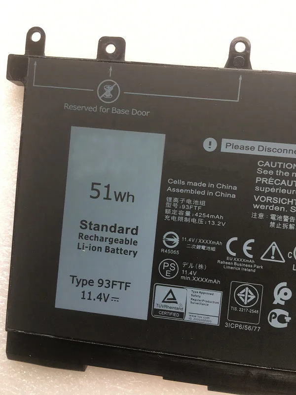 Supstone 51WH подлинный 93FTF ноутбук Батарея для Dell Latitude 5280 5480 5580 5290 5490 5590 4 yfvg Батарея