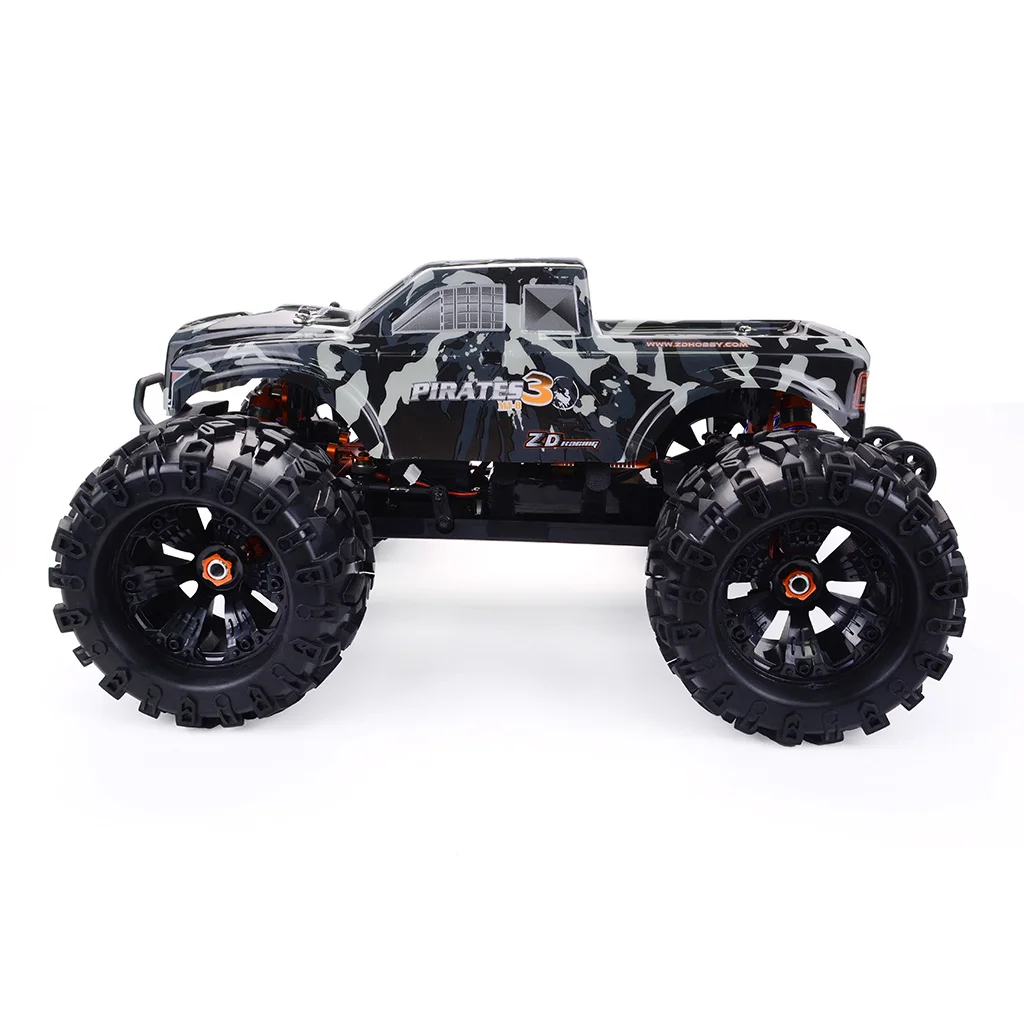 ZD Racing MT8 пирата 3 RC Monster Truck автомобильных 1/8 RTR регулируемый амортизатор 4-Каналы RC автомобиль 120A бесщеточный Водонепроницаемый ESC