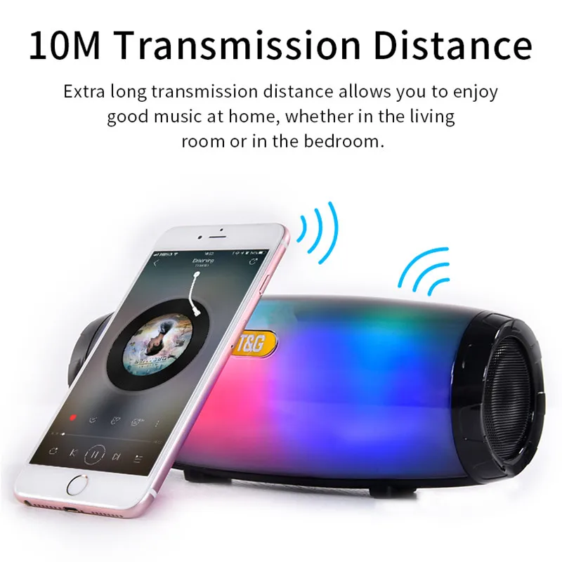 СВЕТОДИОДНЫЙ Портативный беспроводной Bluetooth динамик стерео колонки 5 0