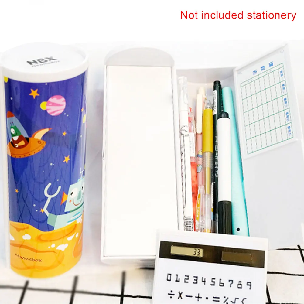 РУЧКА КОРОБКА белая доска зеркало ABS студент двухслойные пенал солнечный