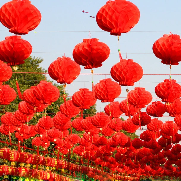 Традиционные китайские бумажные фонари 20 шт. 8 дюймов см для нового 2017 года