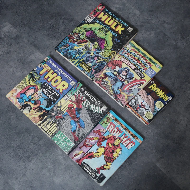 Marvel Ретро комикс складной книжный светильник светодиодный перезаряжаемый книжный светильник Халк Человек-паук Железный человек Тор рейтеон Antman Booklamp подарки