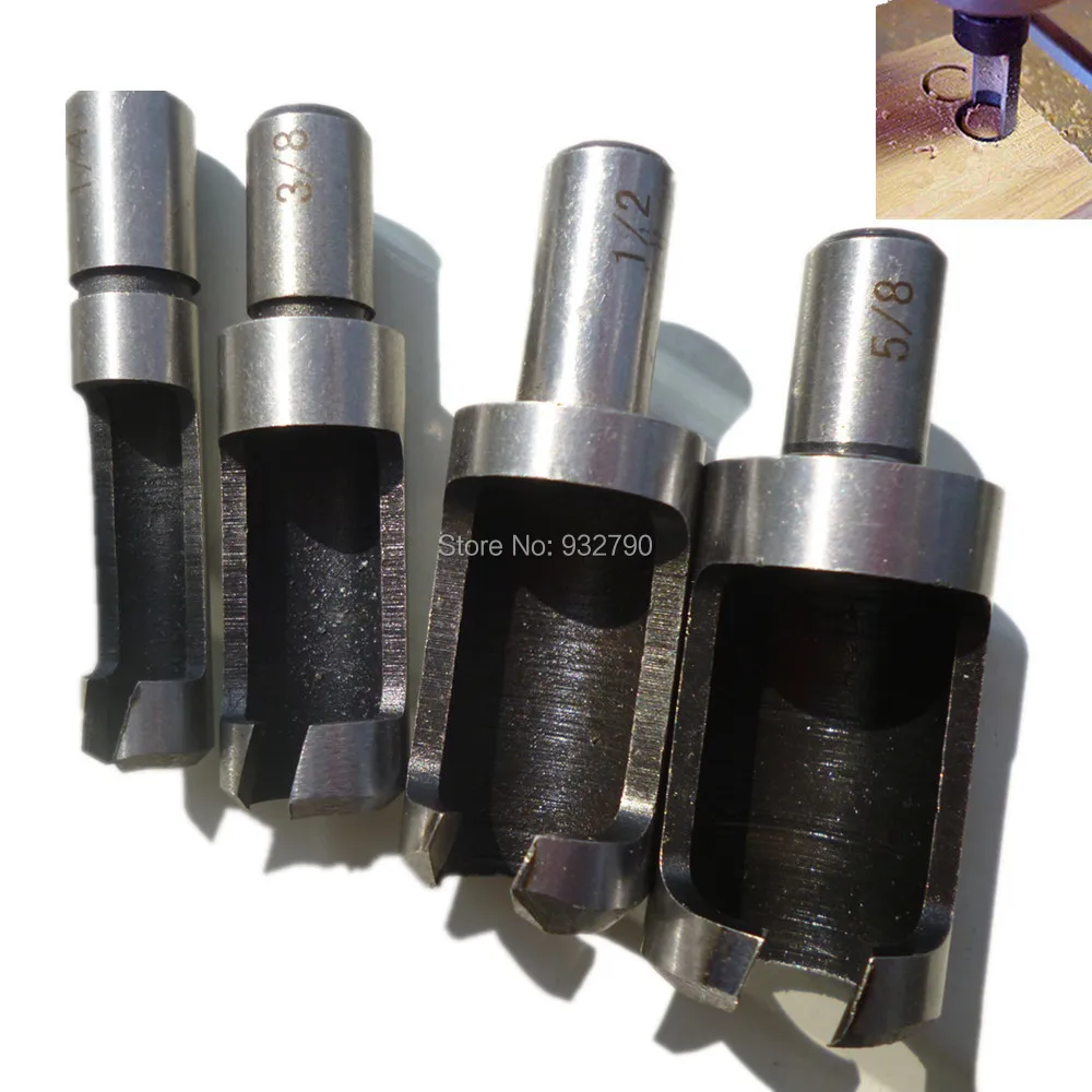 4 шт. Plug резак для дрели набор бит механические инструменты дерево шип резаки SIM