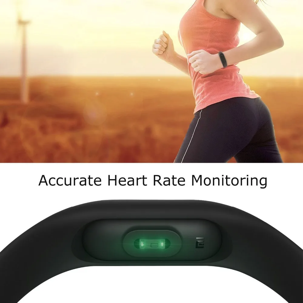 Оригинальный Xiaomi mi Band 2 умный Браслет пульсометр Xiao band с OLED экраном в наличии |