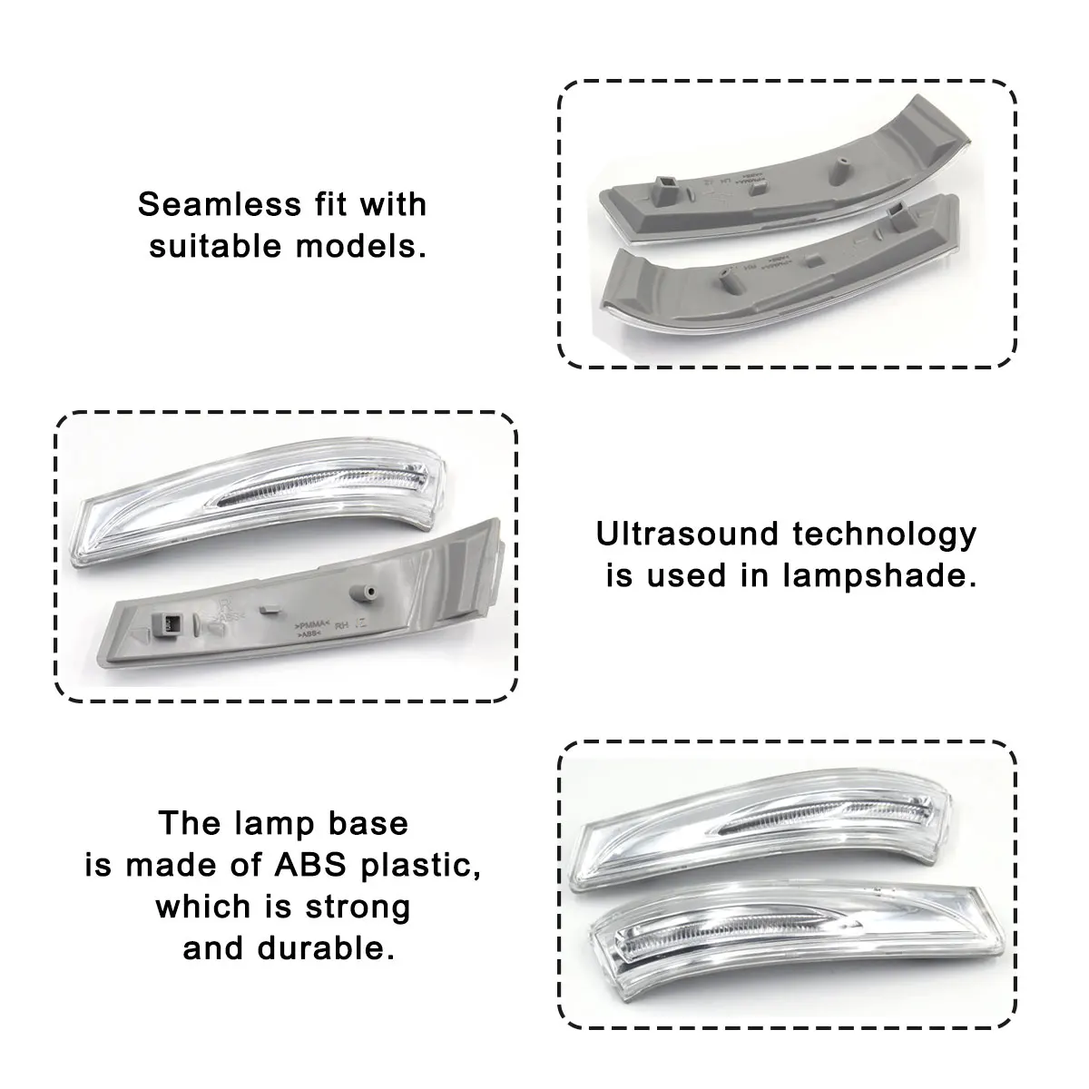 Боковое зеркало заднего вида Стеклянный указатель поворота для Hyundai 11 + Elantra Veloster