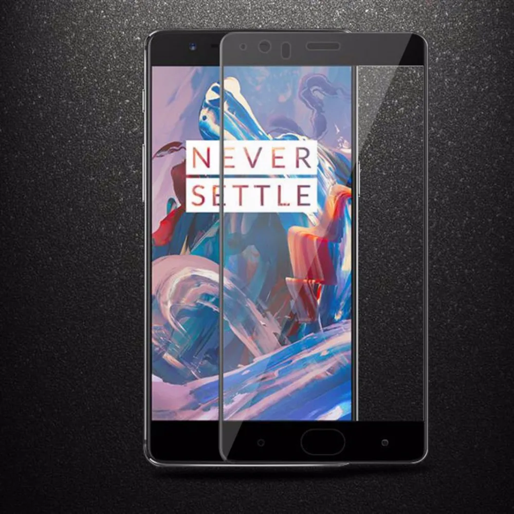 Цветное закаленное стекло Защита экрана для OnePlus 3 3T 5 дюймов OnePlus3 One Plus 2.5D 9H полное