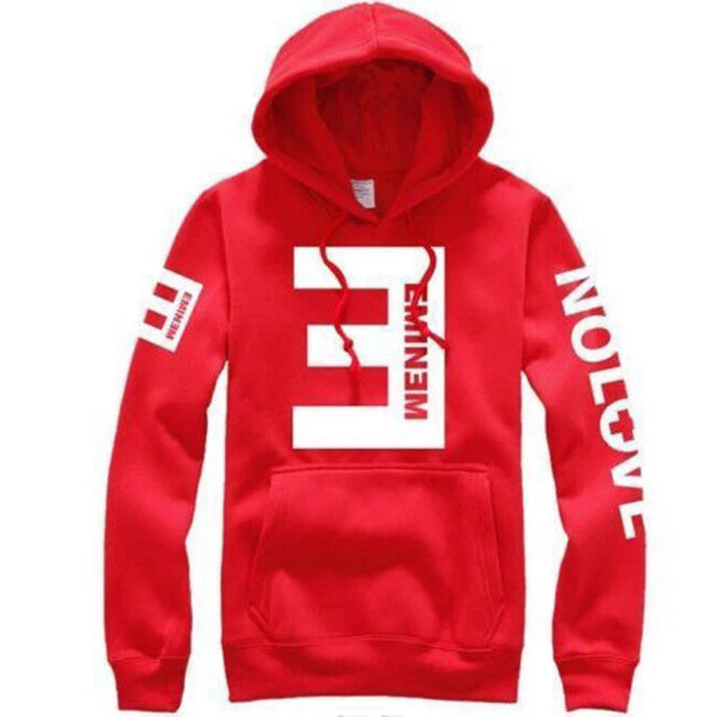 Модные толстовки новинка 2018 мужские и женские худи Eminem в стиле хип хоп флисовая