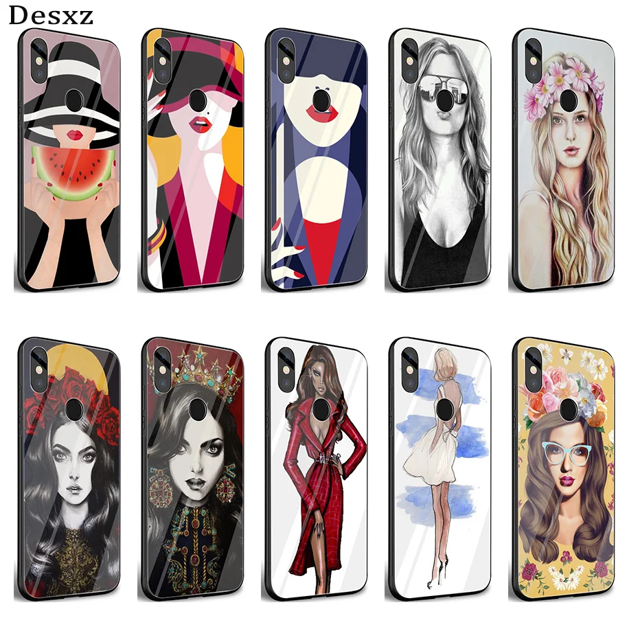 Модный стеклянный чехол Desxz для xiaomi mi 8 Lite A1 A2 9 Redmi note 5 6 7 Pro 6A 4X Pocophone