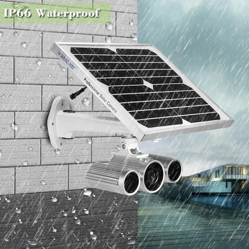 Наружная Водонепроницаемая 1080P Wi Fi камера безопасности на солнечной батарее