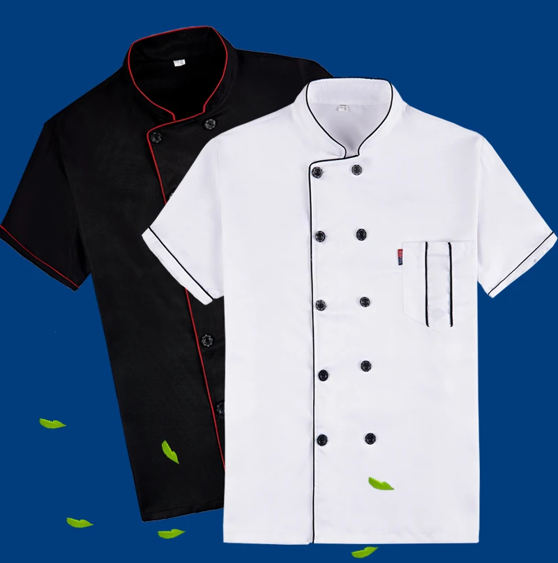 Новая Стильная летняя дышащая рабочая одежда для шеф-повара мужчин и женщин