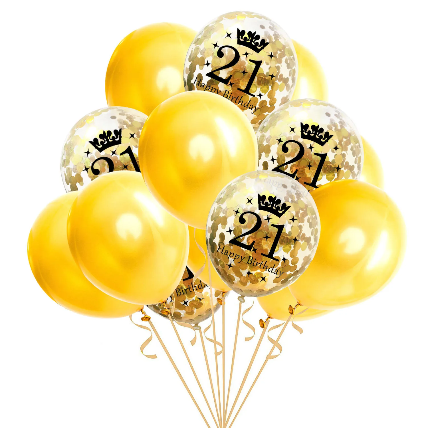 6-21 years old 15 шт конфетти латексные шары 18 30 40 50 лет Номер баллон гелия Happy День рождения украшения для взрослых события вечерние поставки - Цвет: 6-21 years old