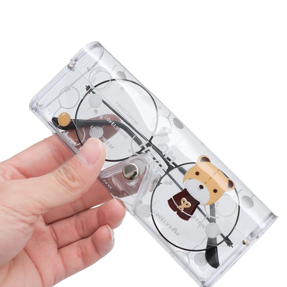 1 шт. милый мультяшный Чехол для очков унисекс прозрачный ПВХ чехол