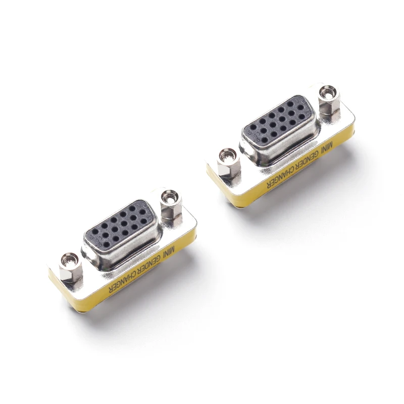Преобразователь кабеля VGA DB15 D-sub 15-контактный переходник гнездо-гнездо F/F |