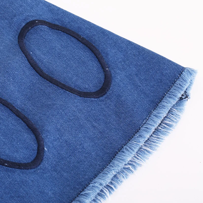 LEIJIJEANS Новое поступление весна размера плюс рисовые уши узор круг вышивка до