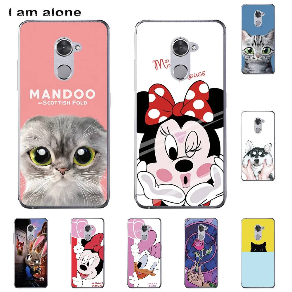 Чехлы для телефонов с надписью I am alone для Vodafone Smart V8 5,5 дюймов, модные чехлы с милыми животными для Vodafone Smart V8
