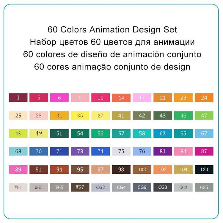 60 Landscape Touchnew 30/40/60 цвет знак ручка набор сенсорный алкоголь жирный живопись ручка, ручка для студентов, двойной головкой цвет искусство одежда с ручной росписью - Цвет: 60 Landscape