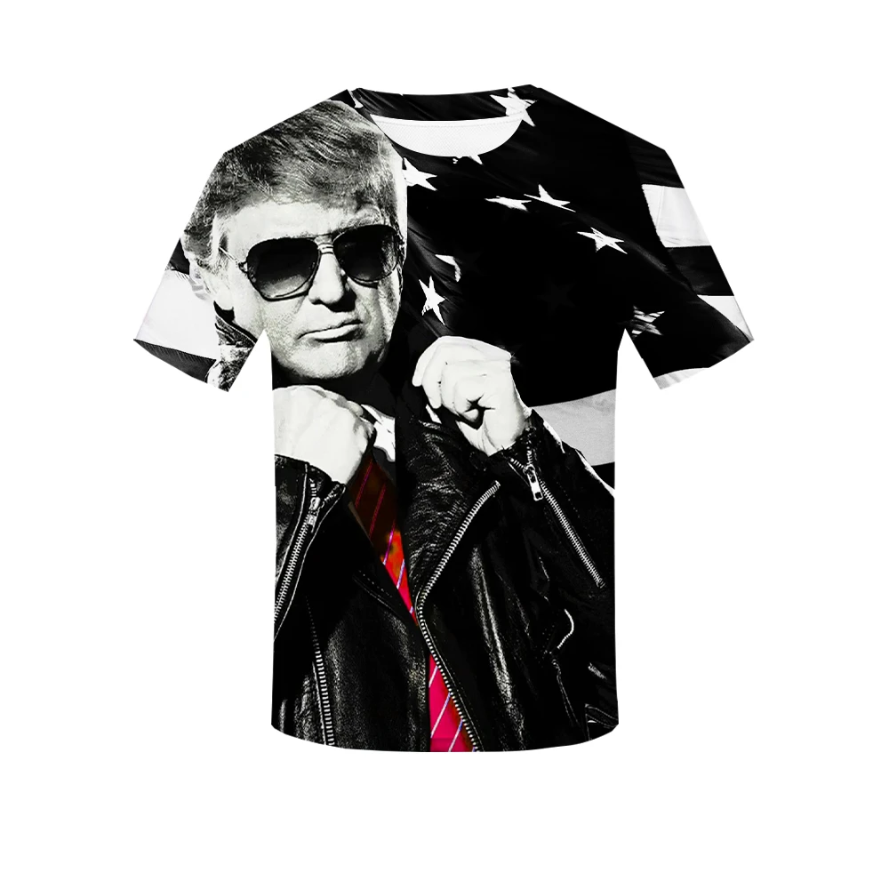 Мужские/женские футболки с принтом Дональда Трампа мужские модные дизайнерские