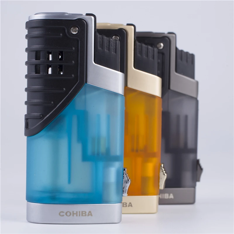 COHIBA зажигалки абсолютно новые черные для путешествий ветрозащитные газовые