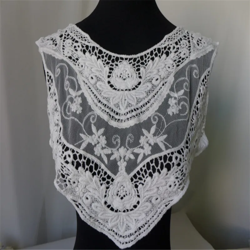 1 шт. кружевной воротник из хлопка 34 х33 см|lace applique|sewing trimcotton lace |